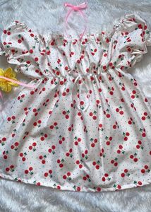 Cherry Print Babydoll Top🌸🍒