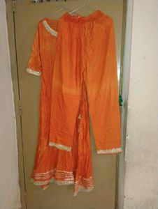 Orange Kurta and Pant Set