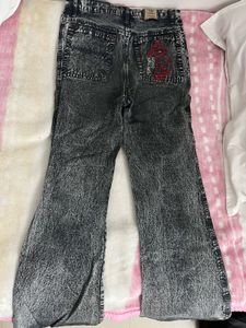 Acid Wash Flare Jeans
