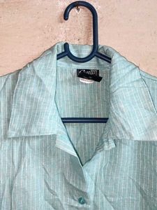 Women&#39;s Formal Shirt Top Half-sleeve Stripped