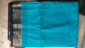 Firozi Saree with Blouse