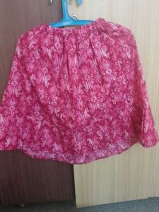 Pink Patterned Skirt
