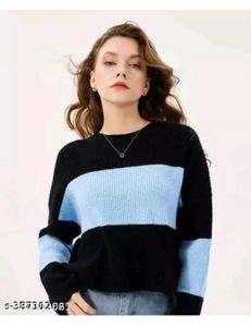 Striped Knit Sweater Top