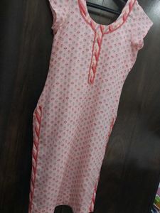 Peach Kurta With Pants And Dupatta