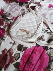 White Quilted Crossbody Bag