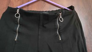 Black Zip Detail Pants