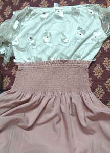 Cute Korean Butterfly Mesh Flare Dress