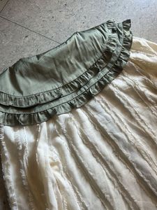 Ruffled Collar Button-Up Top