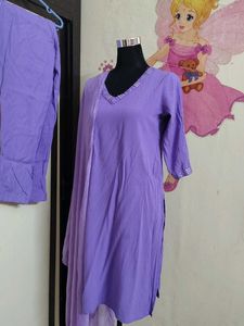 Lavender Kurthi Set