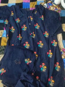 cotton cute kurta set ,3 piece