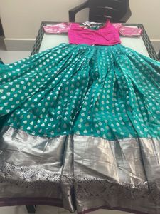 Ethnic Rose And Sea Green Gown