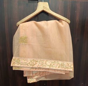 Elegant Peach Embroidered Lehenga Set