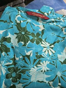 Sangria Floral Printed A-line Dress Xxl