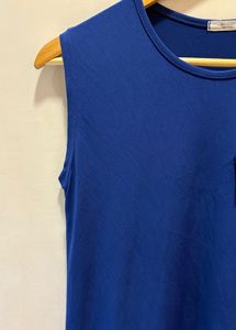 Korean Blue Pocket Tank Top