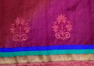 Unused Saree With Embroidery Design