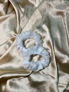 Organza Scrunchies |pack Of 6 With Freebies