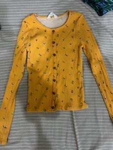 H&M Ribbed Floral Top