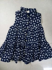 Bombay Paisley Twirl Top - Navy Blue
