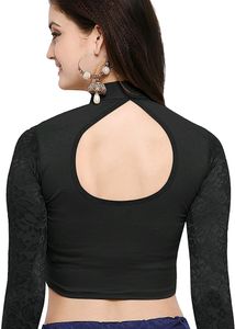 STREACHABLE SHORT SLEEVES BLACK 🖤 BLOUSE FOR WOME