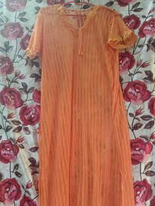 Orange Striped Dress