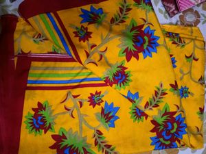 Yellow Silk Daily Wear Saree