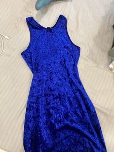 Forever 21 Blue Velvet Bodycon Dress
