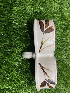 Stoneware Double Bowl with Handle