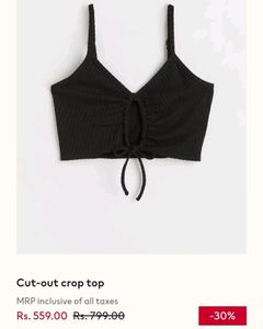 H&amp;M Cut Out Crop Top
