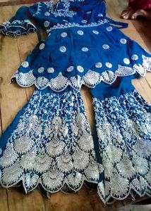 Blue Embroidered Kurta Set