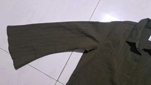 Olive Green Long Sleeve Blouse