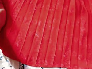 Red Pleated Skirt