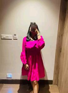 Newme Pink Midi Dress From Pluss