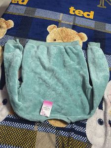 Cyan  Plush Sweatshirt