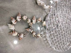 Seashell &amp; Pearl Beaded Circle Earring