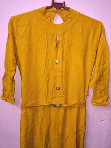 Mustard Yellow Midi Dress