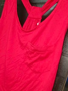 Red Sleeveless Tank Top