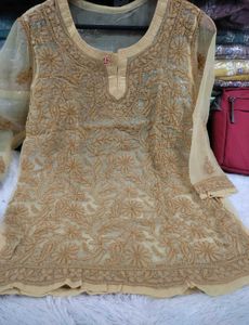 Chikankari Embroidery Short Top
