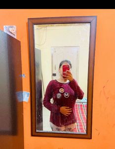 Red Woolen Top