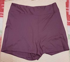 Sleeveless Ribbed Wine Crop Cami Top with Short