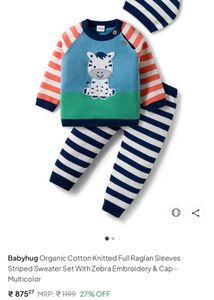 Cute Babyhug Knit Set