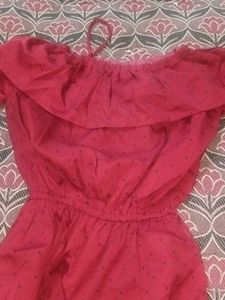 Chic Maroon Off-Shoulder Dress