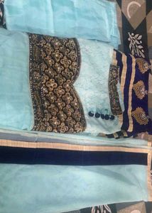 Elegant Blue Anarkali Dress