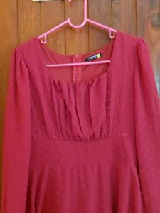 Tokyo Talkies Maroon Dress