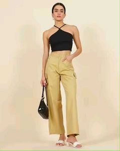 Halter Neck Criss Cross Straps Textured Fitt