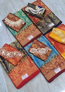 Elegant Red &amp; Gold Sari