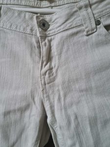White Straight Fit Jeans