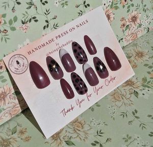 Mauve Animal Gel Print Press-On Nails