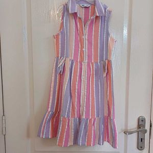 New Fame Forever- Striped A-Line Girls Dress