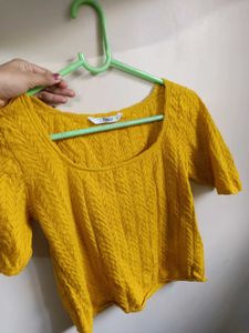 Yellow Woolen Top