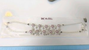 Pure Silver Anklets with Floral Design